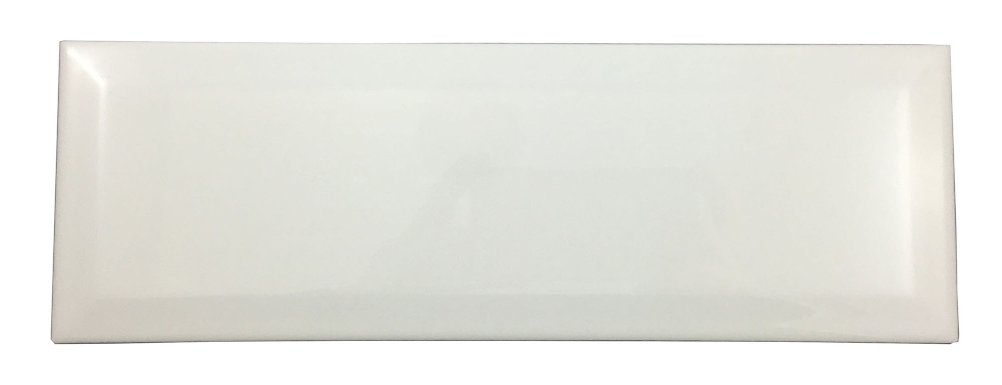 White Beveled / 4"x12" / Gloss Subway Tile 0