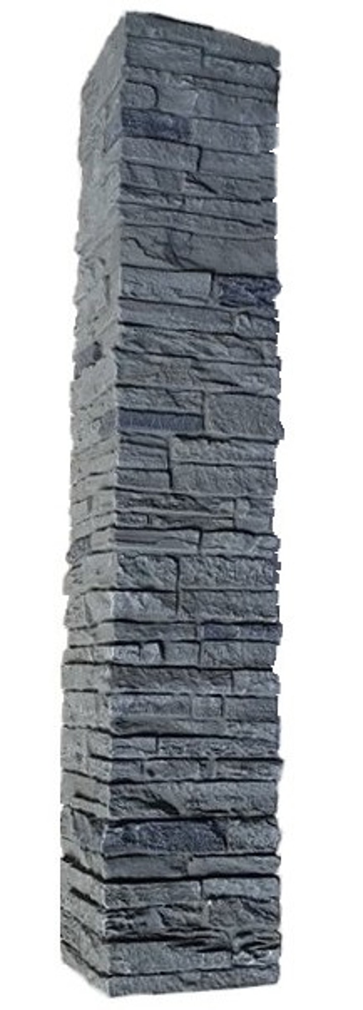 Graphite / Slatestone Faux Stone - 2 Piece Railing Post Covers 0
