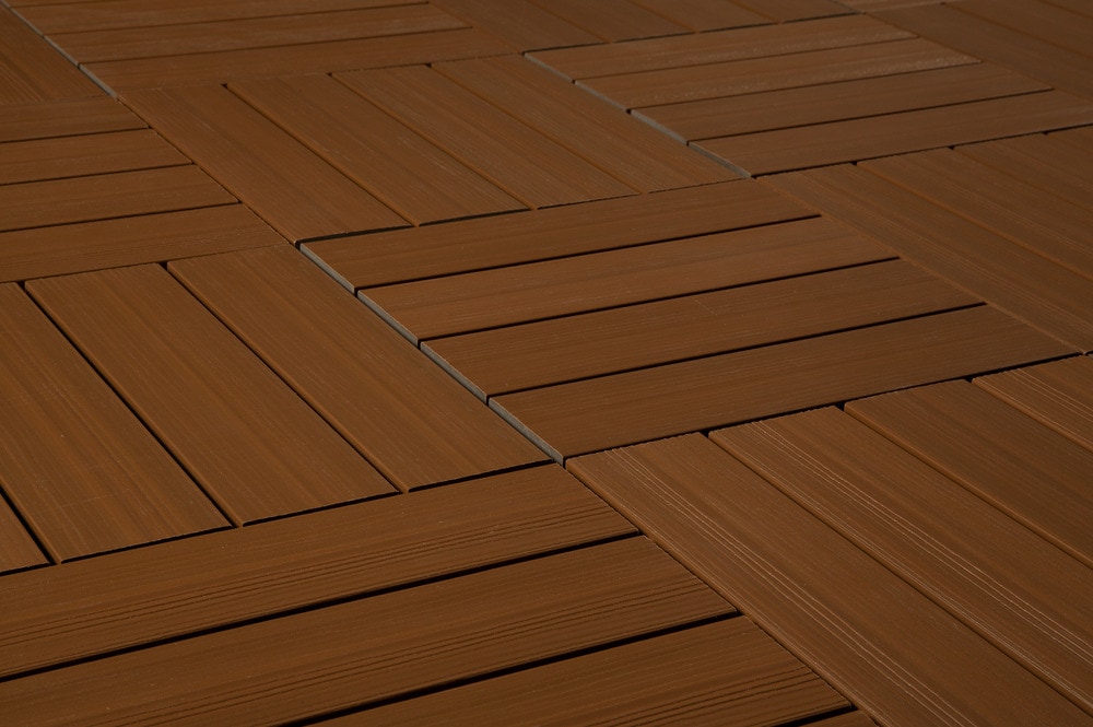 Kontiki Interlocking Deck Tiles Composite QuickDeck Series Teak / 12