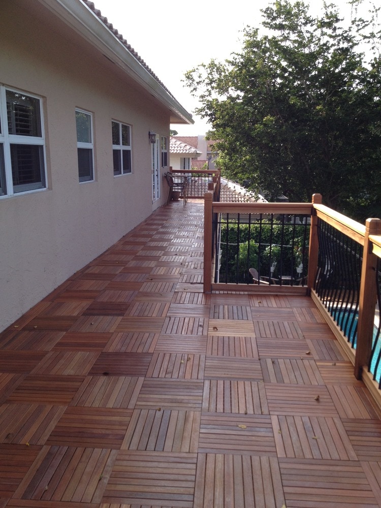 Interlocking Wood Deck Tiles Real Xl Series