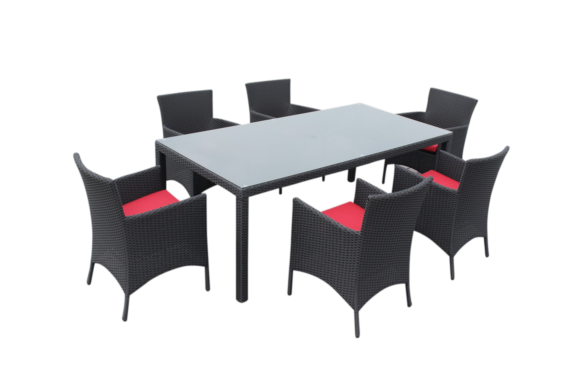 Phoenix - 7 Piece Wicker Dining Set Dining Sets - Wicker Medium (Ideal for 6 Seats) 0