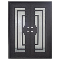 Modern Exterior Metal Doors loyal iron doors iron doors - modern dark bronze modern / 82"x62 Modern Exterior Metal Doors loyal iron doors iron doors - modern dark bronze modern / 82"x62