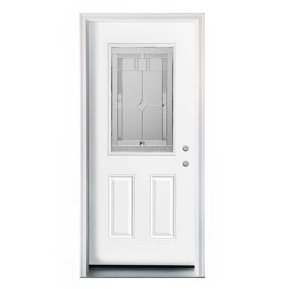 New Concept Exterior Doors PreHung Steel Kingston Collection White