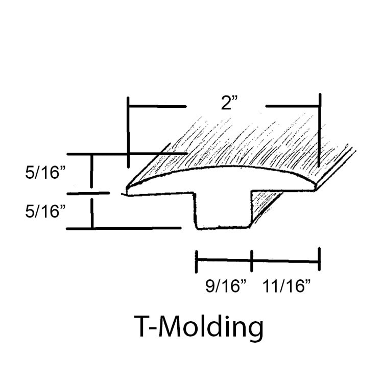 Rustique / T-Molding / 96" x 2" x 5/8" Engineered Moldings - Boulder Creek Unfinished - Rustique 0