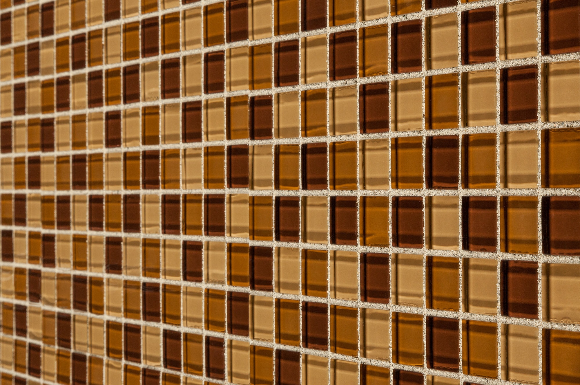 Brown Blend / 1"x1" Glass Mosaic - Crystalized Glass Blend Series 0