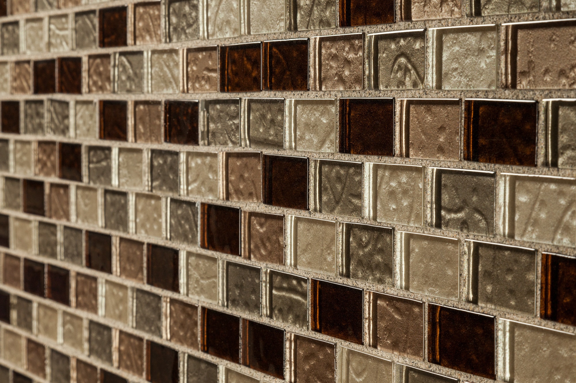 Ayres Blend / 1"x2" Glass Mosaic - Crystalized Glass Blend Series 0