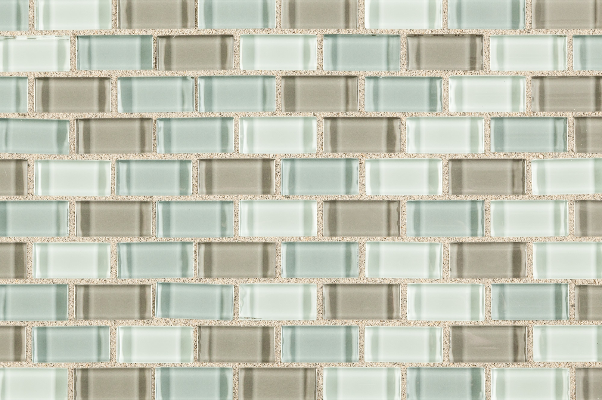 Majestic Ocean Mini Brick / Mini Brick Glass Mosaic - Crystalized Glass Blend Series 0