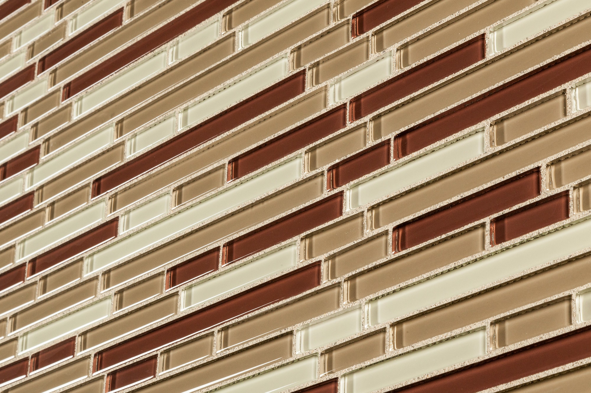 Sedona Blend Interlocking / Pattern Glass Mosaic - Crystalized Glass Blend Series 0