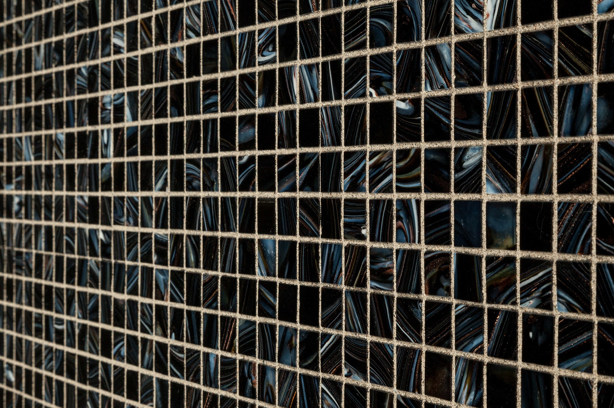 Midnight Blue / 3/4"x3/4" Glass Mosaic - Iridescent Series 0