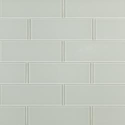 White Ice Glossy Subway / 4"x12" Glass Mosaic - Reflection Series 0