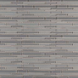Gray / Pattern Glass Mosaic - Designer Stripe 0