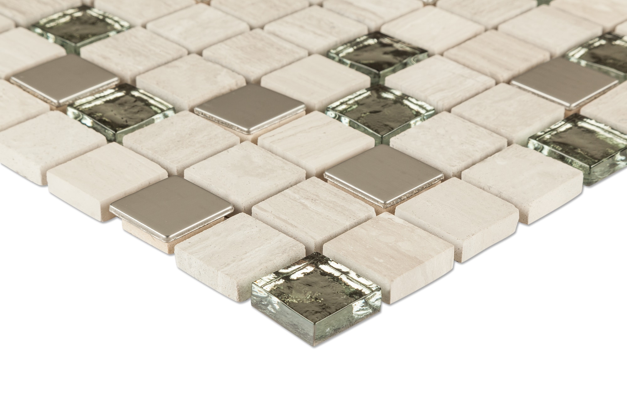 cabot mosaic tile - glass stone blends castle rock / 1"x1" cabot mosaic tile - glass stone blends castle rock / 1"x1"