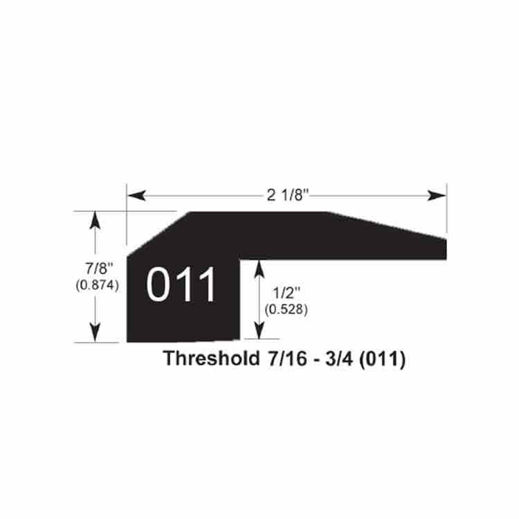 Rosewood / Threshold / 78" x 2 1/8" x 7/8" Hardwood Moldings - Smooth South American - Rosewood 0