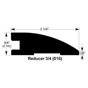Maple Charcoal / Reducer / 78" x 3/4" x 3/4" Engineered Hardwood Moldings - Penta Maple - Maple Charcoal 0