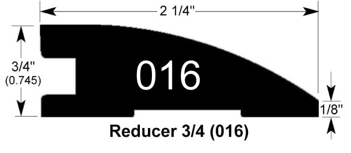 American Black Cherry / Reducer / 78" x 2 1/4" x 3/4" Hardwood Moldings - American Black Cherry - American Black Cherry 0