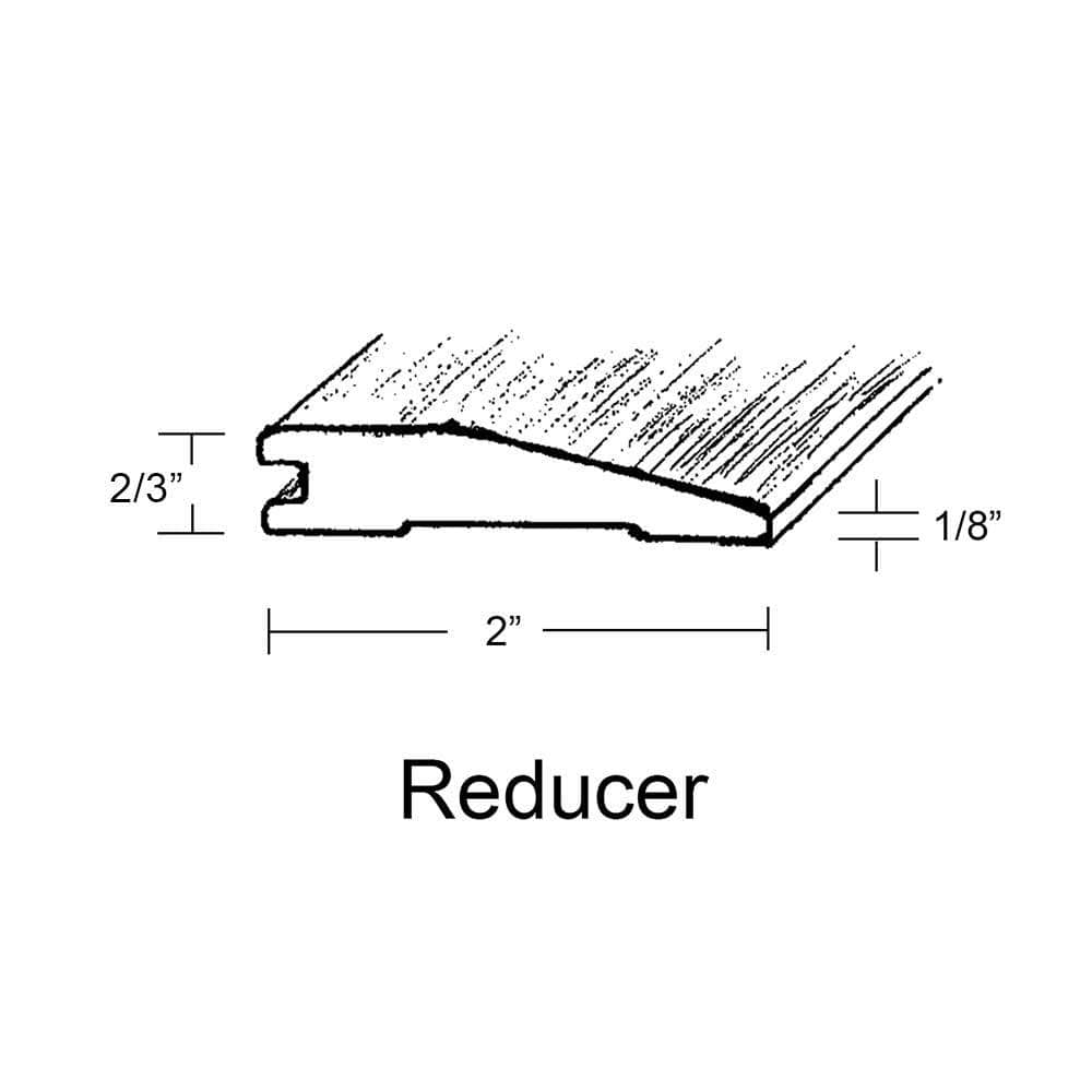 Highlight / Reducer / 96" x 2" x 2/3" Engineered Hardwood Moldings - Antebellum Acacia - Highlight 0