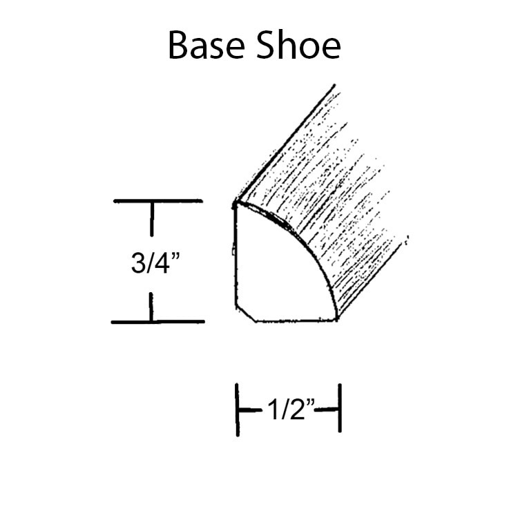 Robson / Base Shoe / 96" x 3/4" x 1/2" Engineered Hardwood Moldings Blended Width Chiseled Hickory - Robson 0