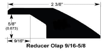 Longhorn Brown / Reducer - Overlapping / 78" x 2 3/8" x 5/8" Engineered Hardwood Moldings - Ranch Wide Plank Oak - Longhorn Brown 0