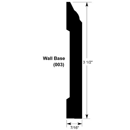 Maple Charcoal / Wall Base / 94" x 3 1/2" x 7/16" Engineered Hardwood Moldings - Penta Maple - Maple Charcoal 0