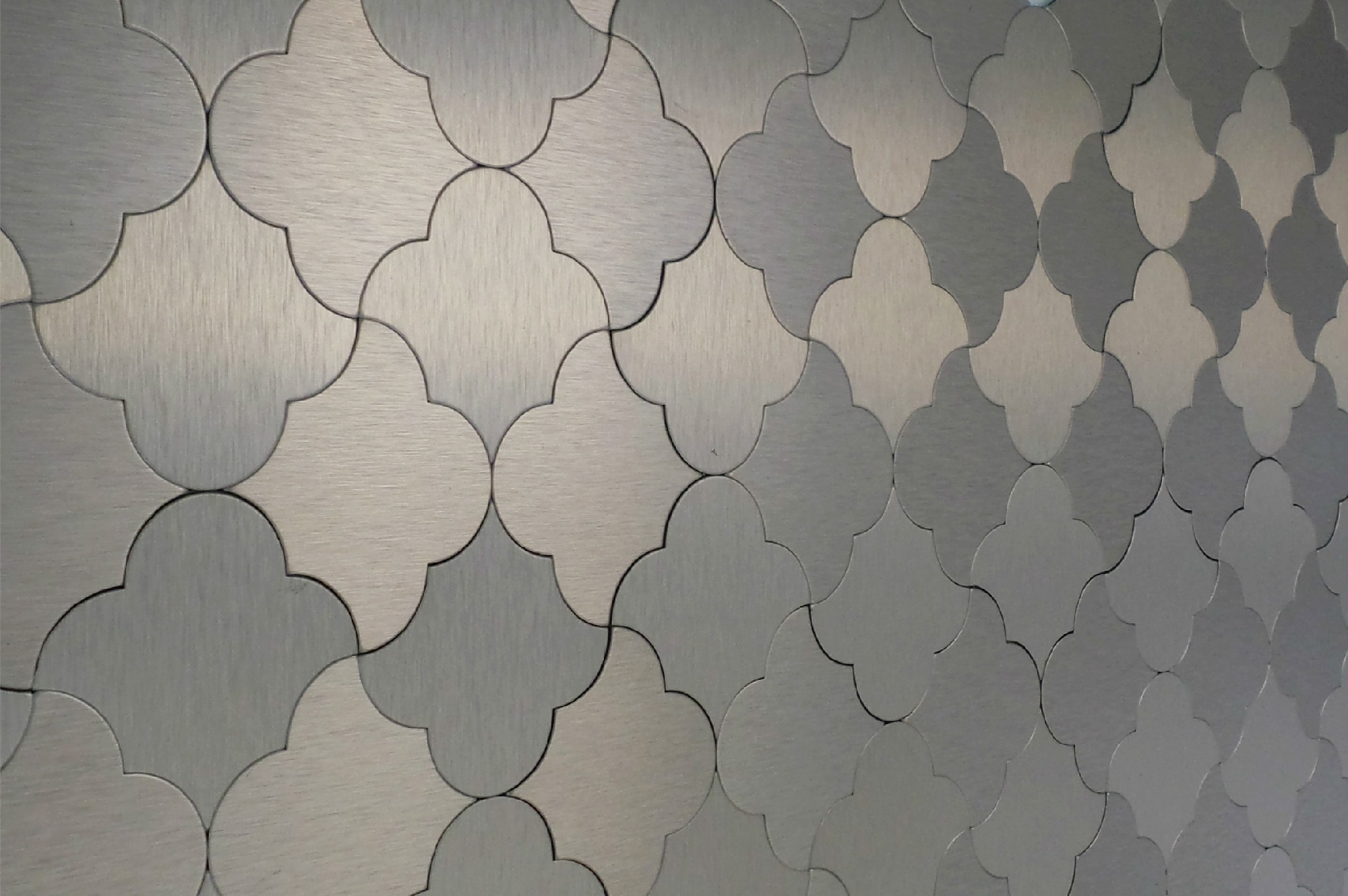 Gold Damask / Pattern Mosaic Tile - Peel & Stick Metal Series 0