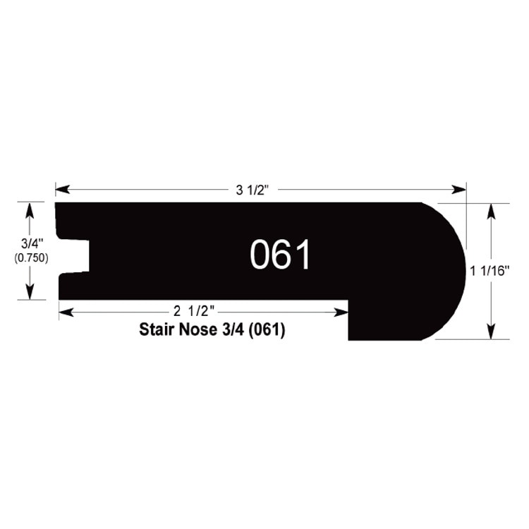 Pecan / Stair Nose / 94" x 3 1/2" x 1 1/16" Hardwood Moldings - Red Oak - Pecan 0
