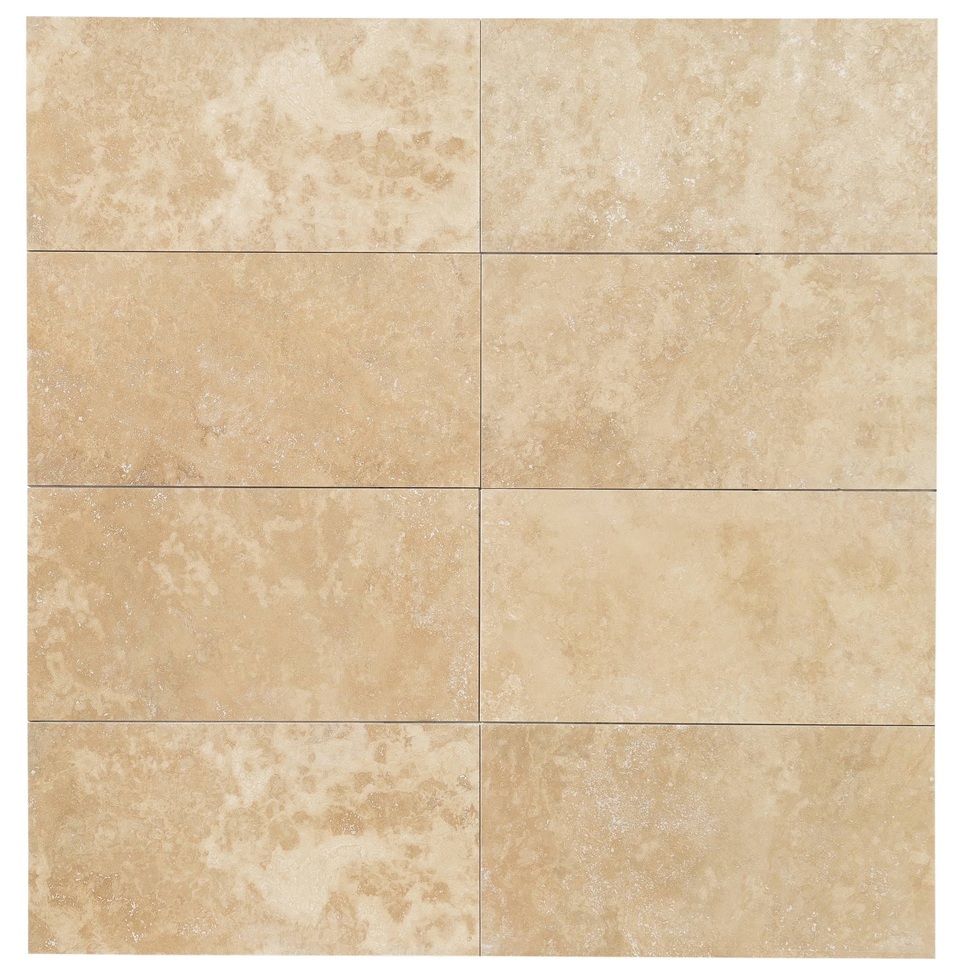 Light Beige Premium / 24"x48"x1/2" / Honed and Filled / Straight Edge Travertine Tile - Honed and Filled 0