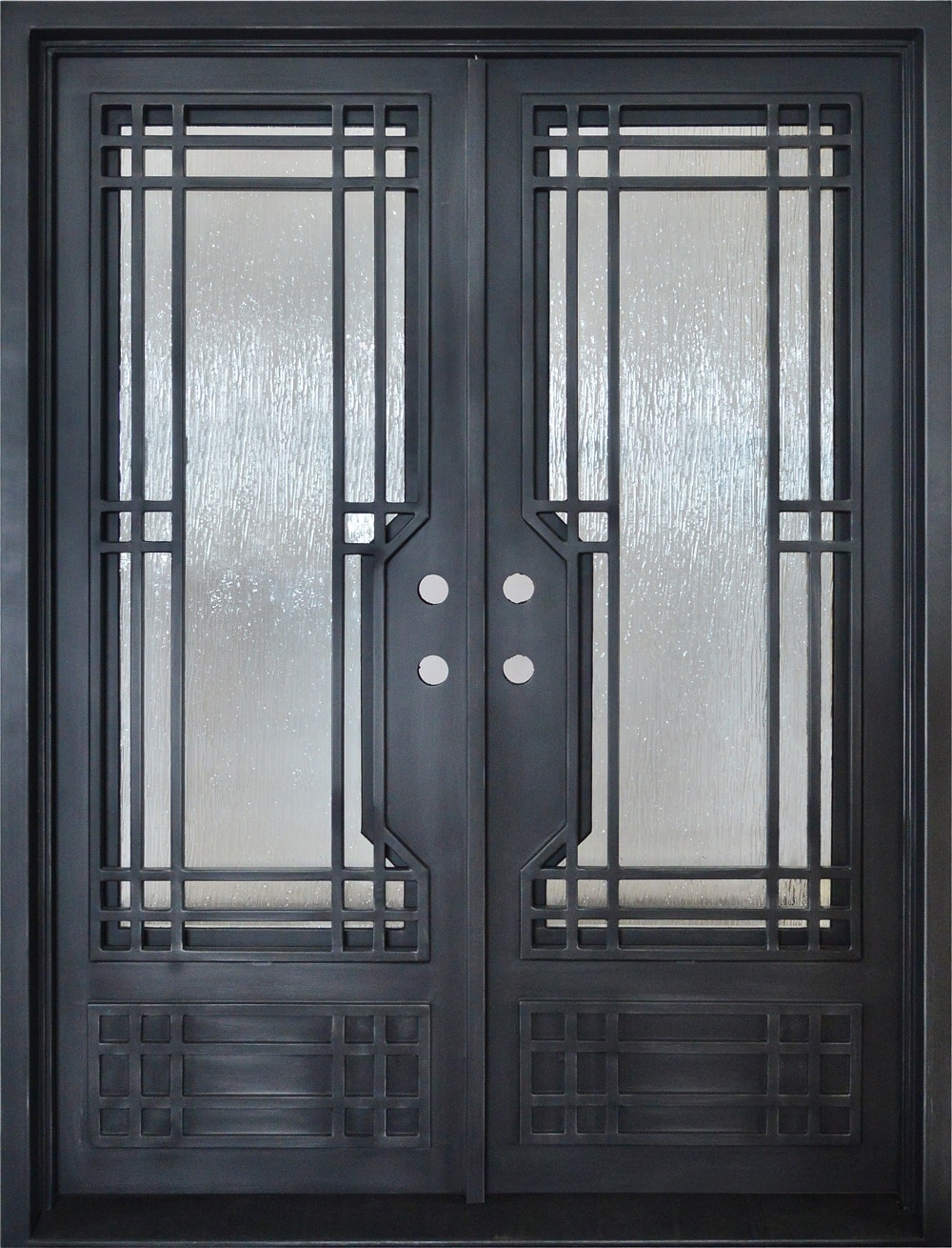 Polar Sheild/Aged Pewter / 62"x82" / Straight Top/ Wrought Iron/Thermally Insulated Francesca 0