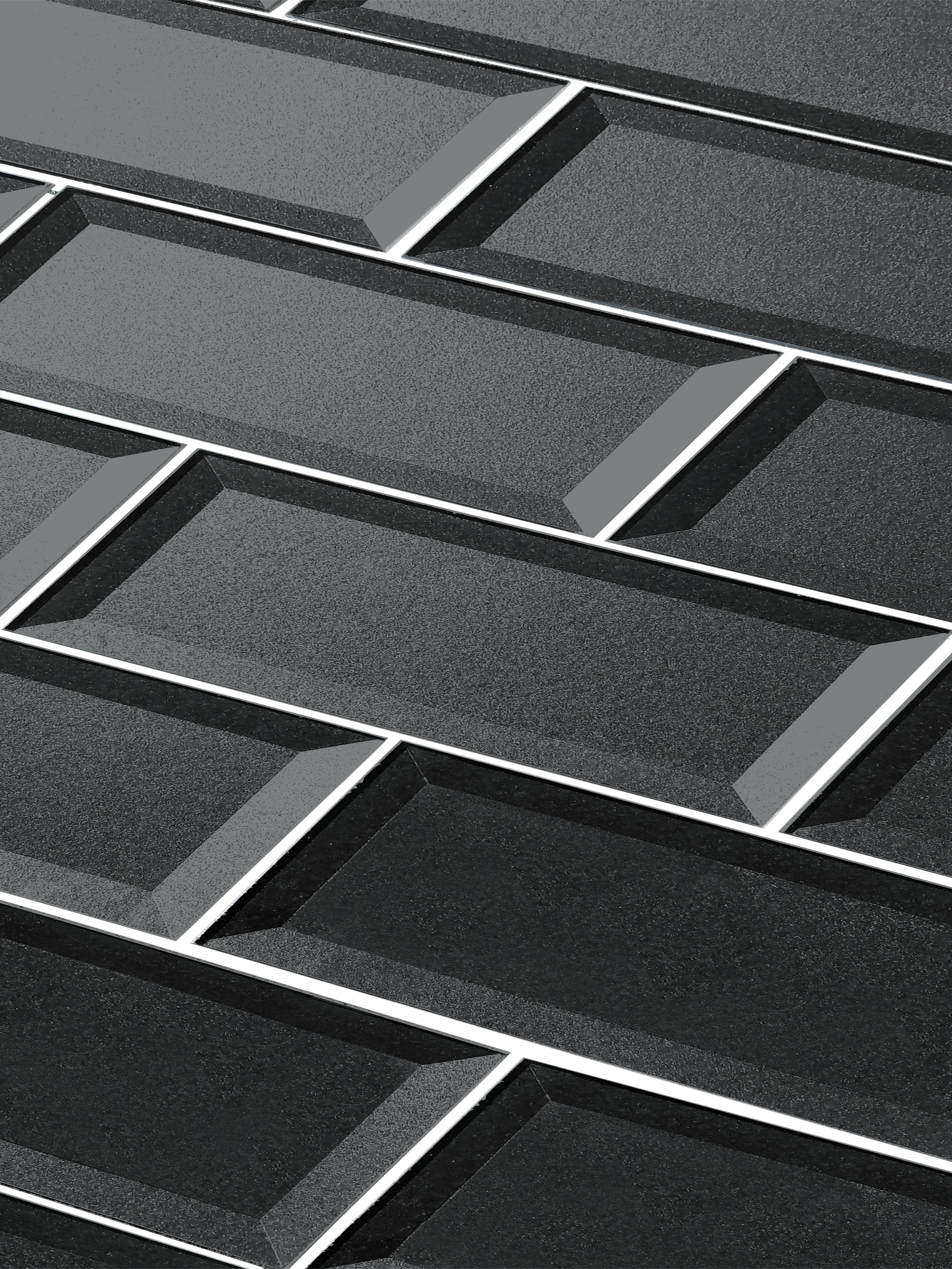 Gray Beveled / 3"x12" / Glossy Secret Dimension 0