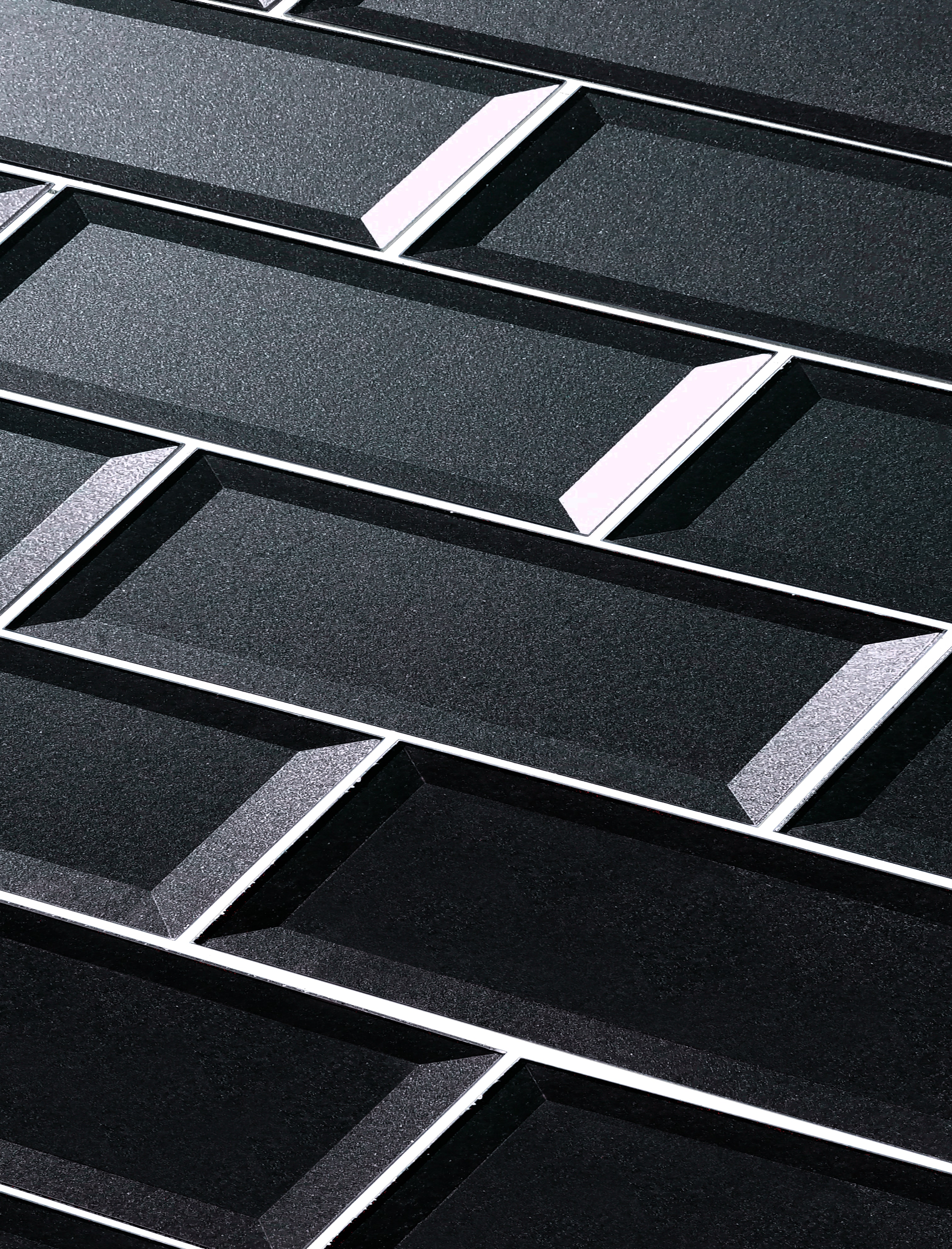 Royal Gray Beveled / 3"x12" / Glossy Secret Dimension 0