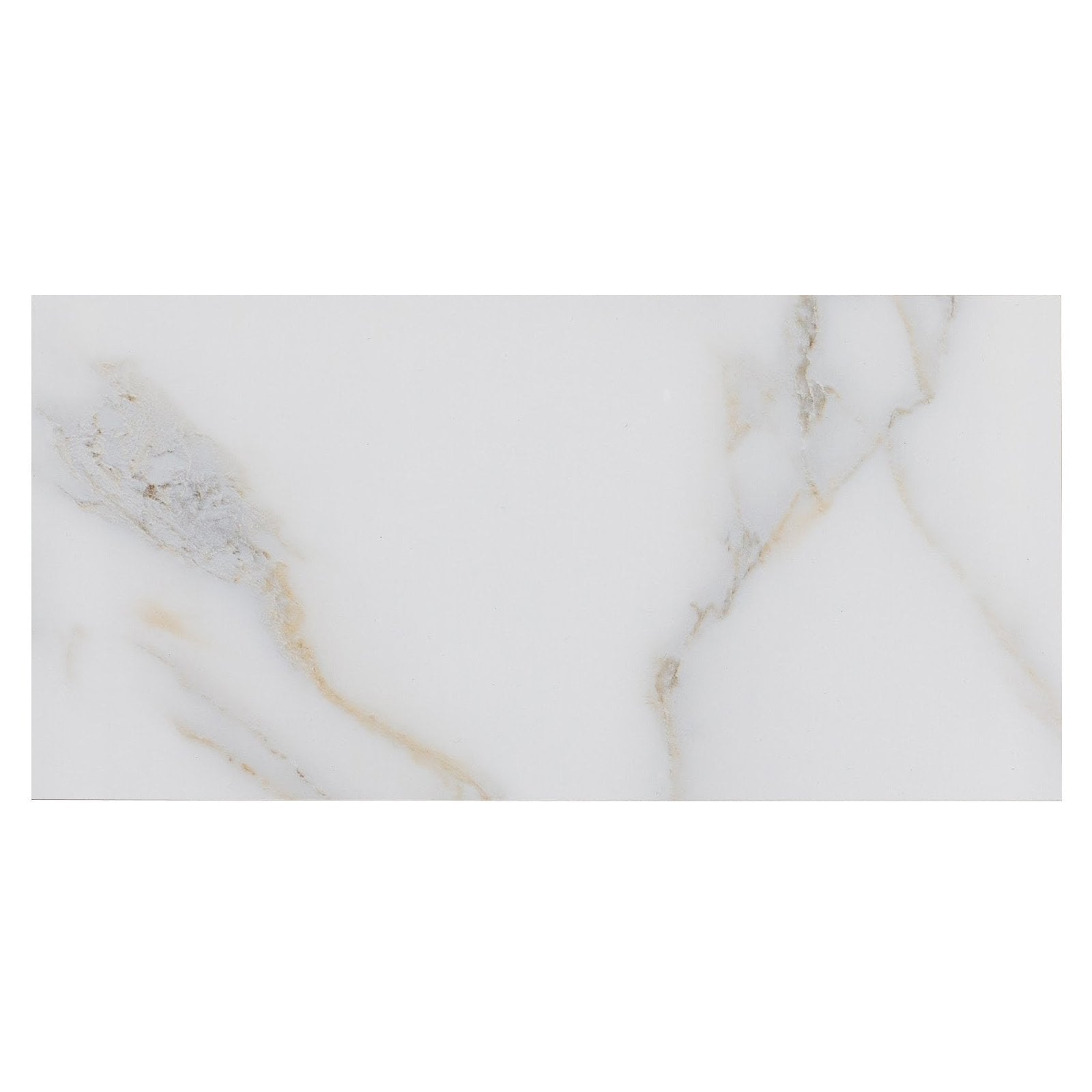 Peel and Stick Calacatta Gold Straight Edge Glossy / 4"x8" / Flat Nature Collection 0