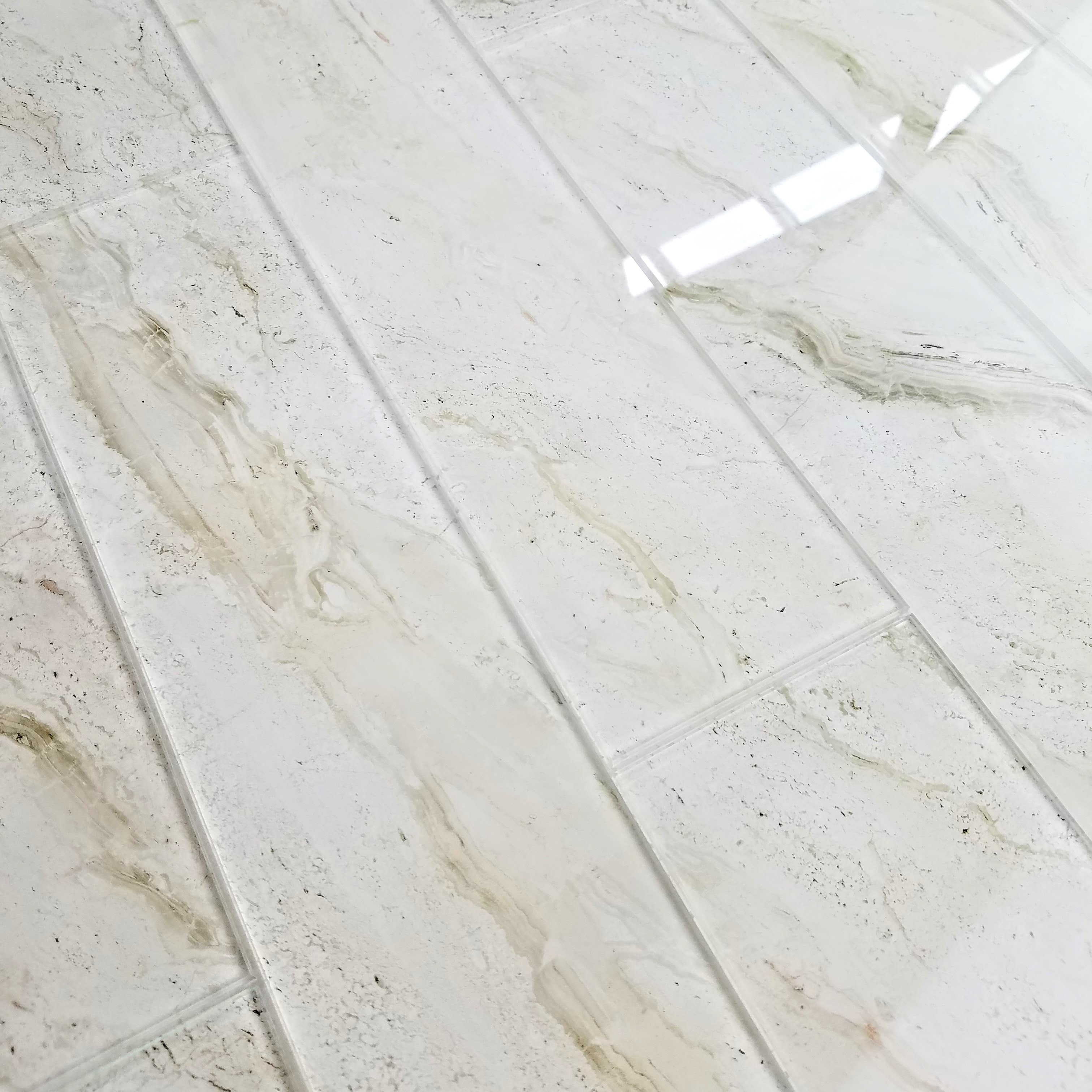 Crema Marfil Straight Edge Glossy / 4"x16" / Glossy Nature Collection 0