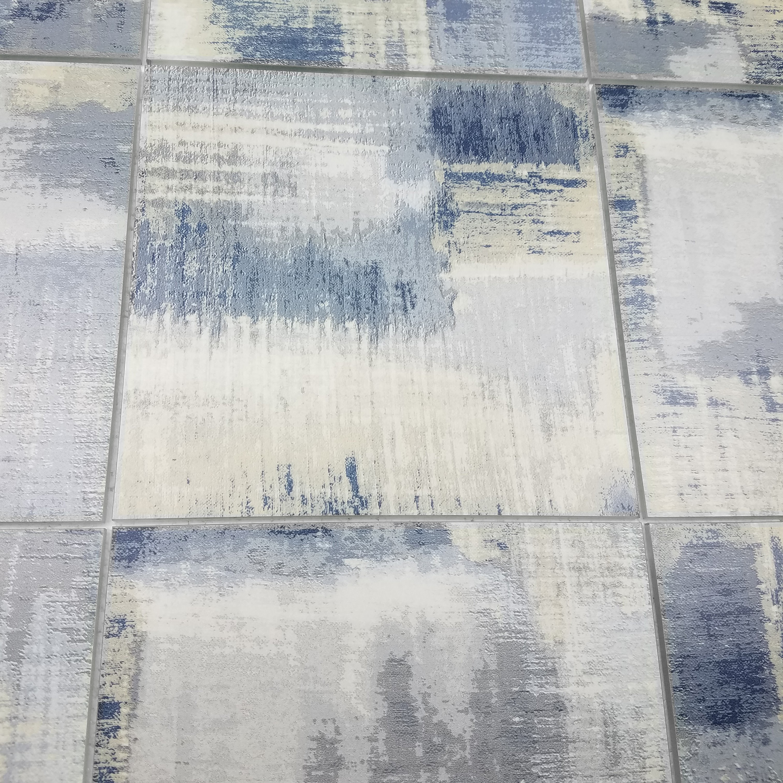 Cement Blue Straight Edge Glossy / 8"x8" / Flat Nature Collection 0