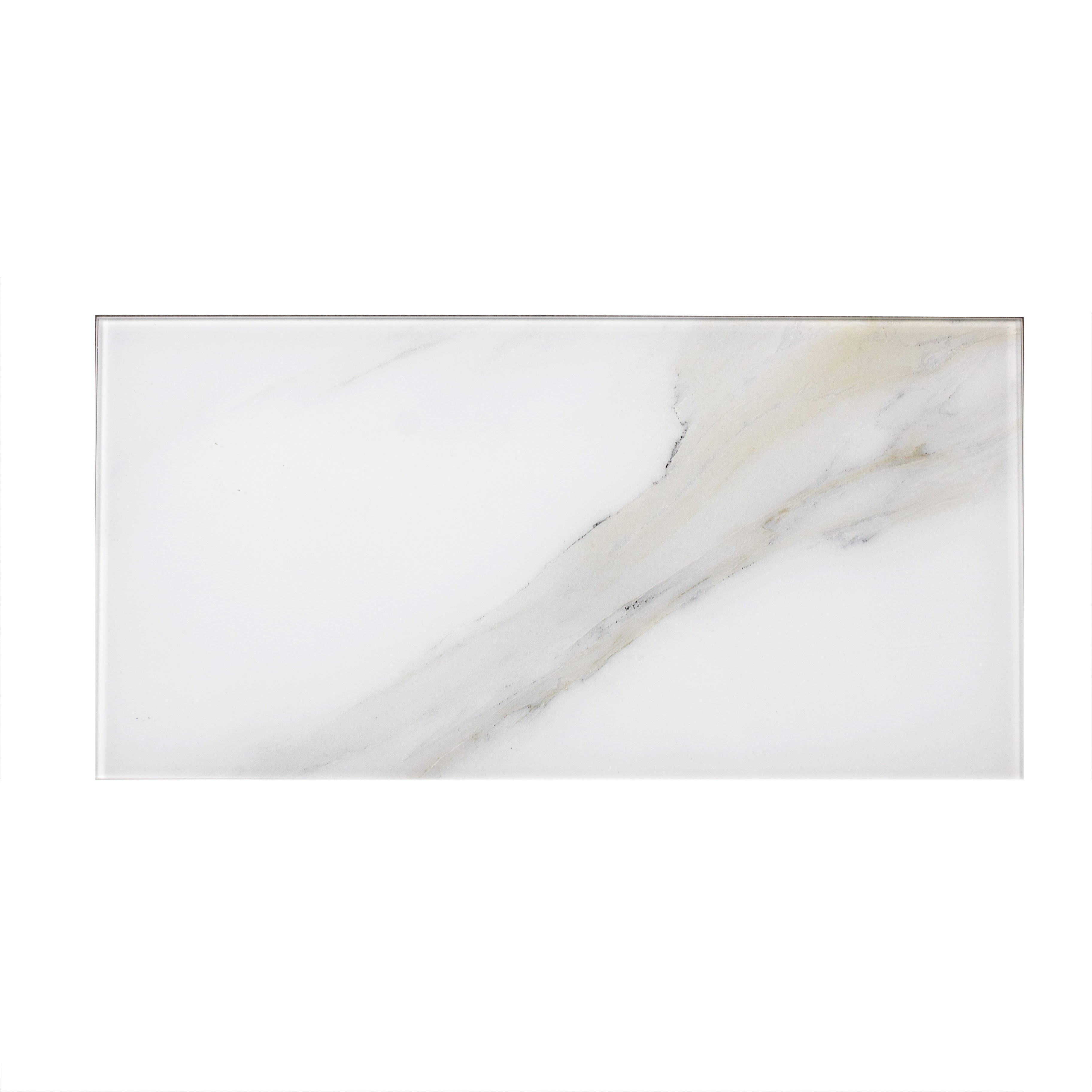 Calacatta Gold Straight Edge Glossy / 8"x16" / Flat Nature Collection 0