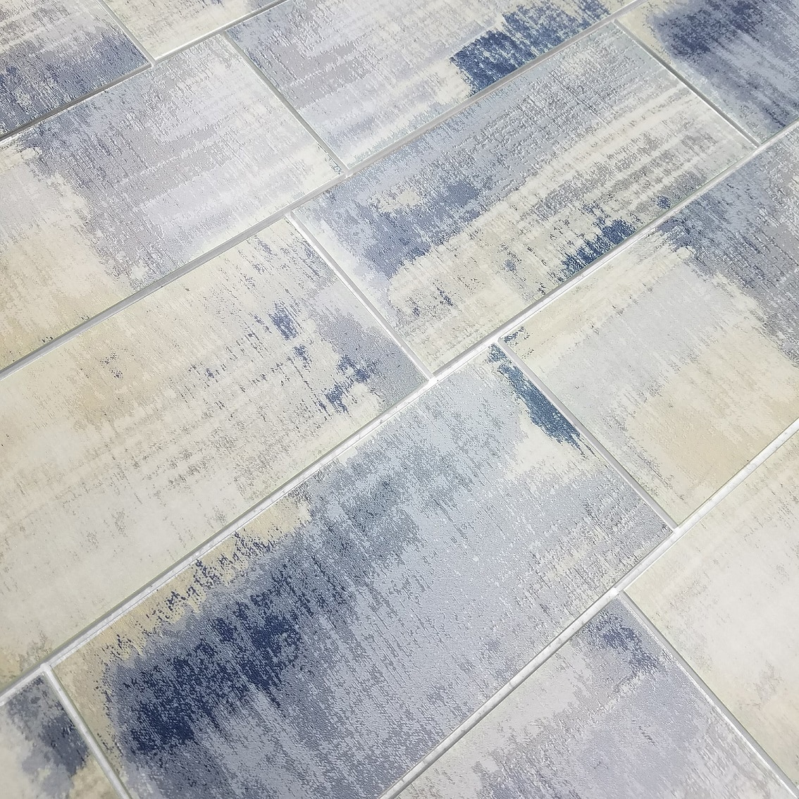 Cement Blue Straight Edge Glossy / 8"x16" / Flat Nature Collection 0