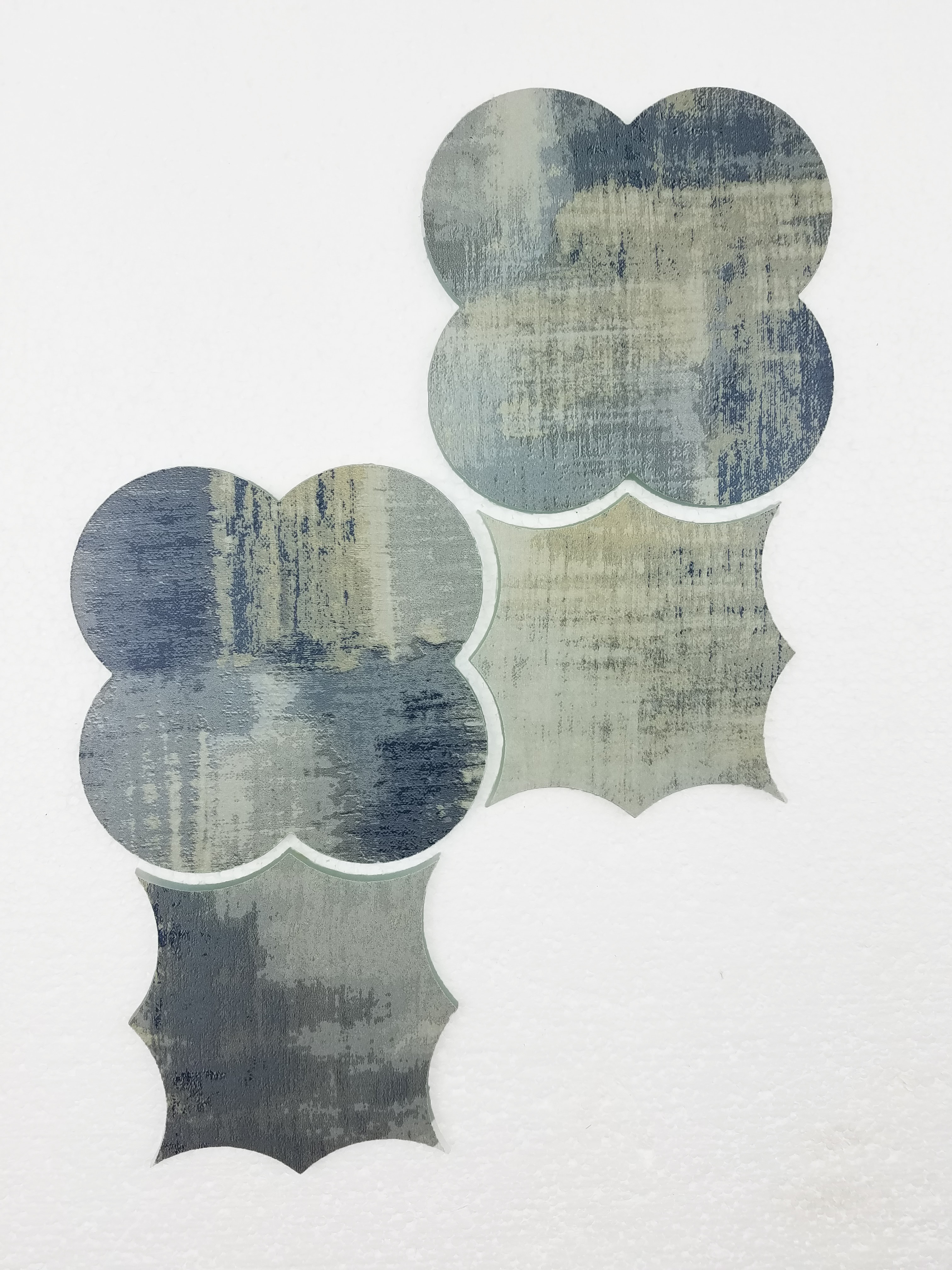 Cement Blue Boom Bang Waterjet Glossy / 15"x9" / Flat Nature Collection 0