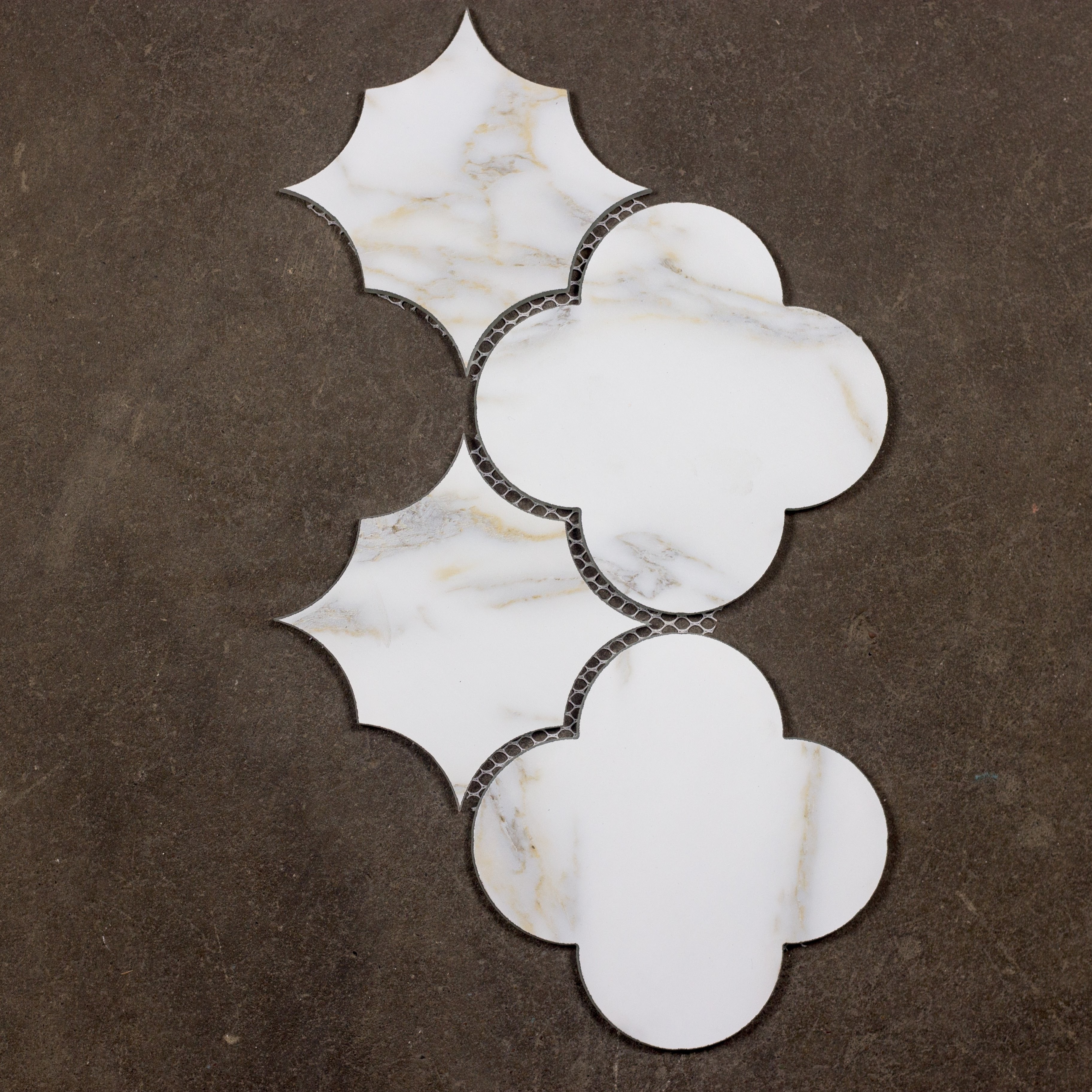 Calacatta Gold Boom Bang Waterjet Glossy / 15"x9" / Flat Nature Collection 0