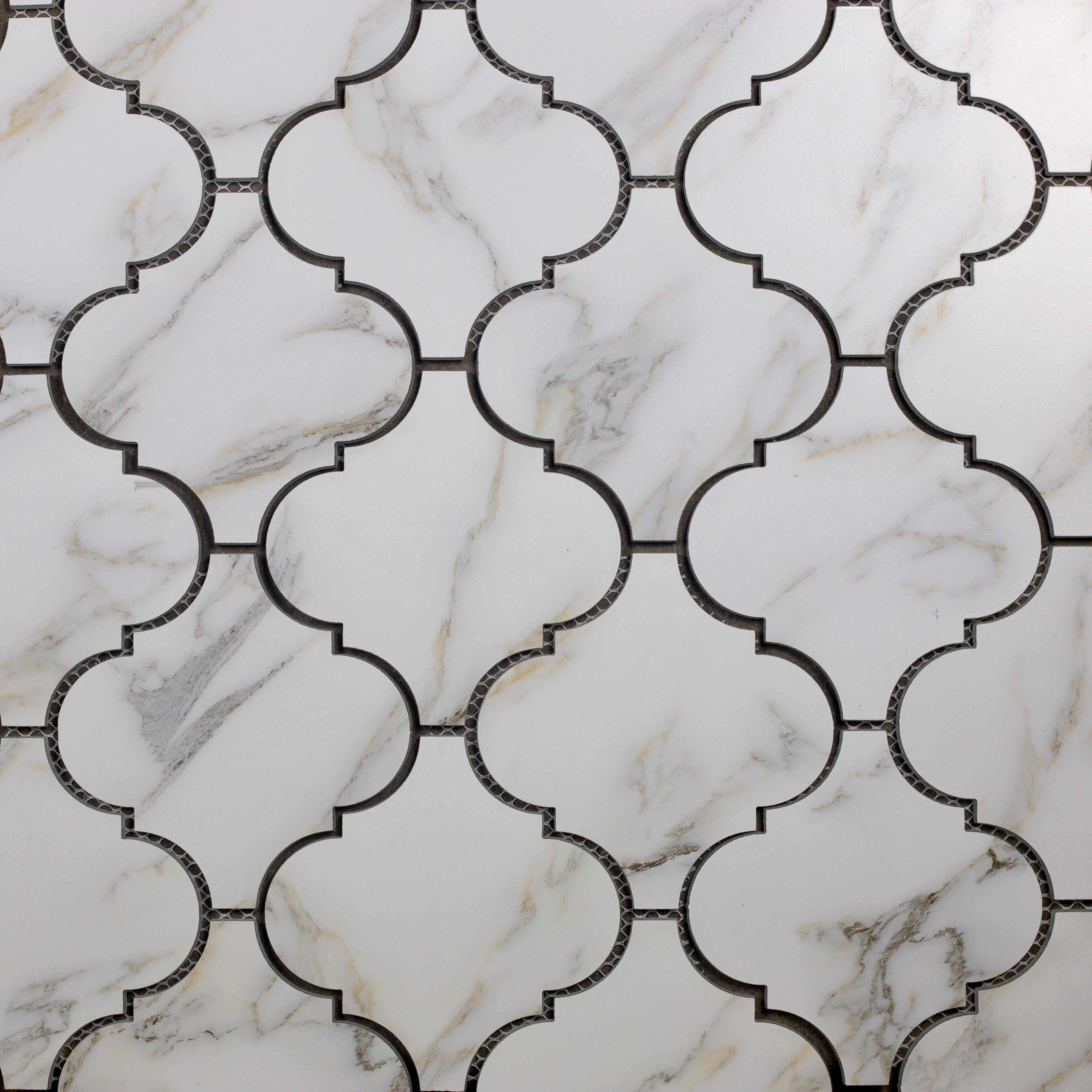 Calacatta Gold Big Lantern Waterjet Glossy / 14"x9" / Flat Nature Collection 0