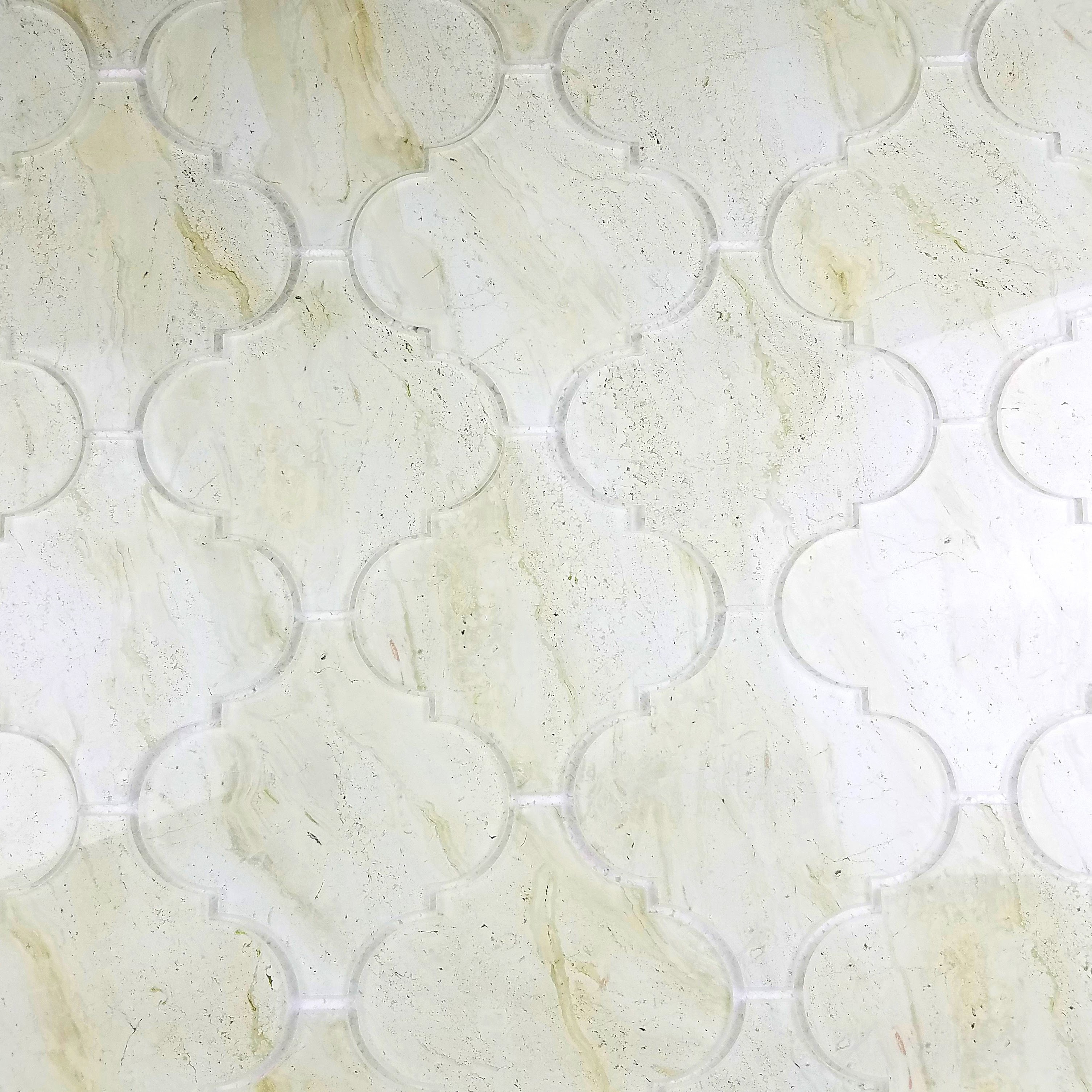 Crema Marfil Big Lantern Waterjet Glossy / 14"x9" / Glossy Nature Collection 0