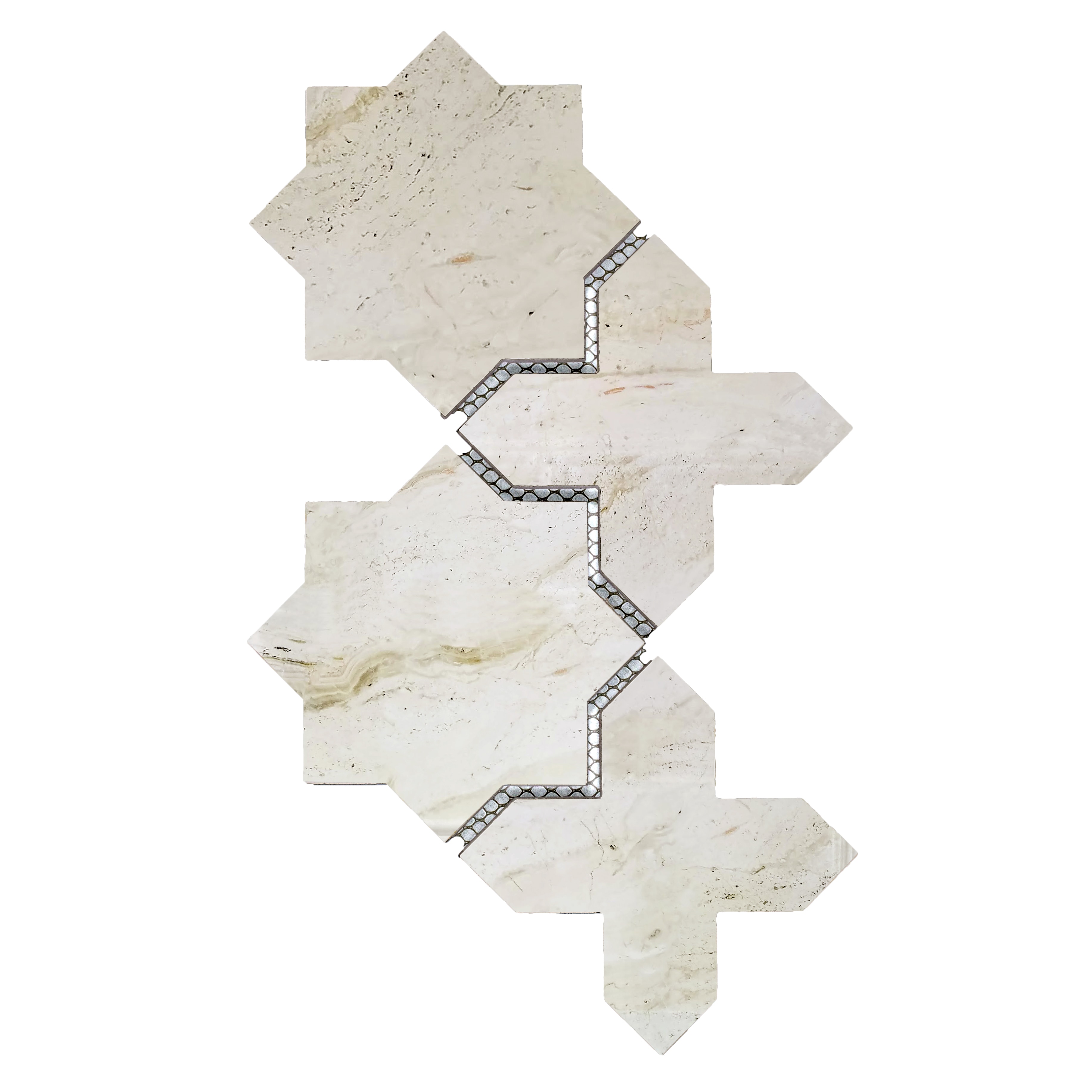 Crema Marfil Celestial Waterjet / 15"x9" / Glossy Nature Collection 0