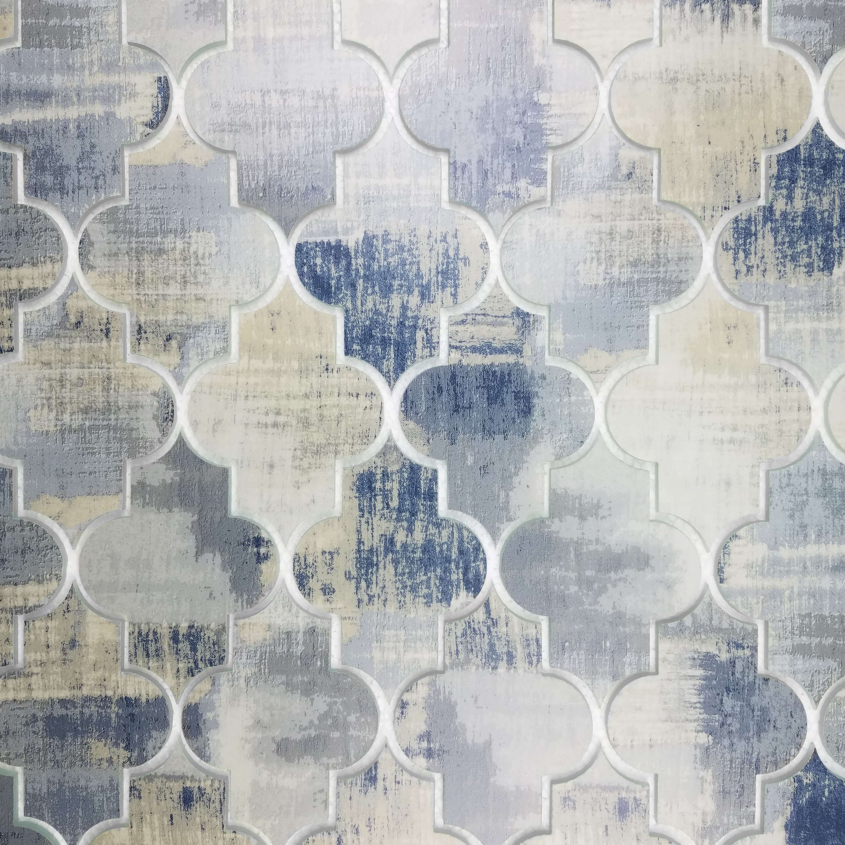 Cement Blue Small Lantern Waterjet Glossy / 11.625"x10.125" / Flat Nature Collection 0