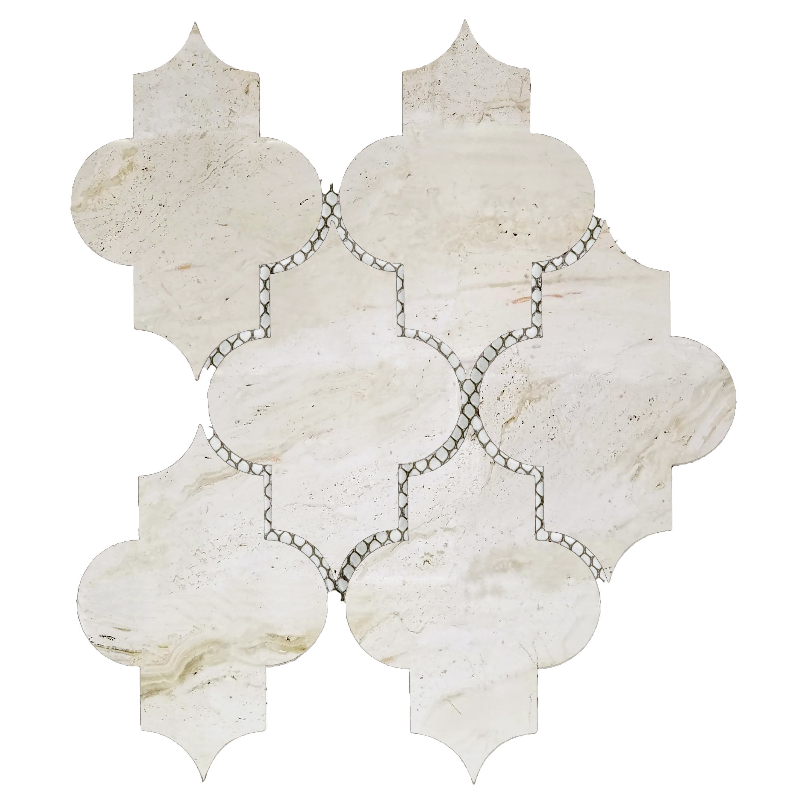 Crema Marfil Small Lantern Waterjet Glossy / 11.625"x10.125" / Glossy Nature Collection 0