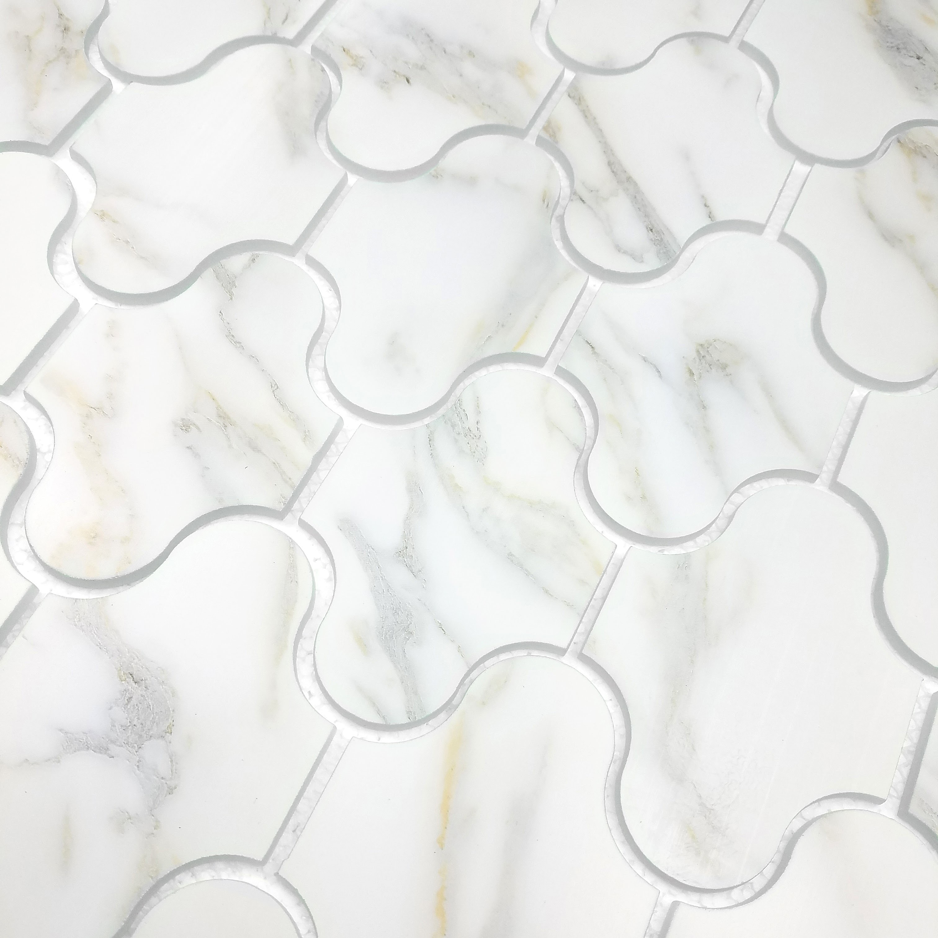 Calacatta Gold Swag Waterjet Glossy / 12"x9" / Flat Nature Collection 0