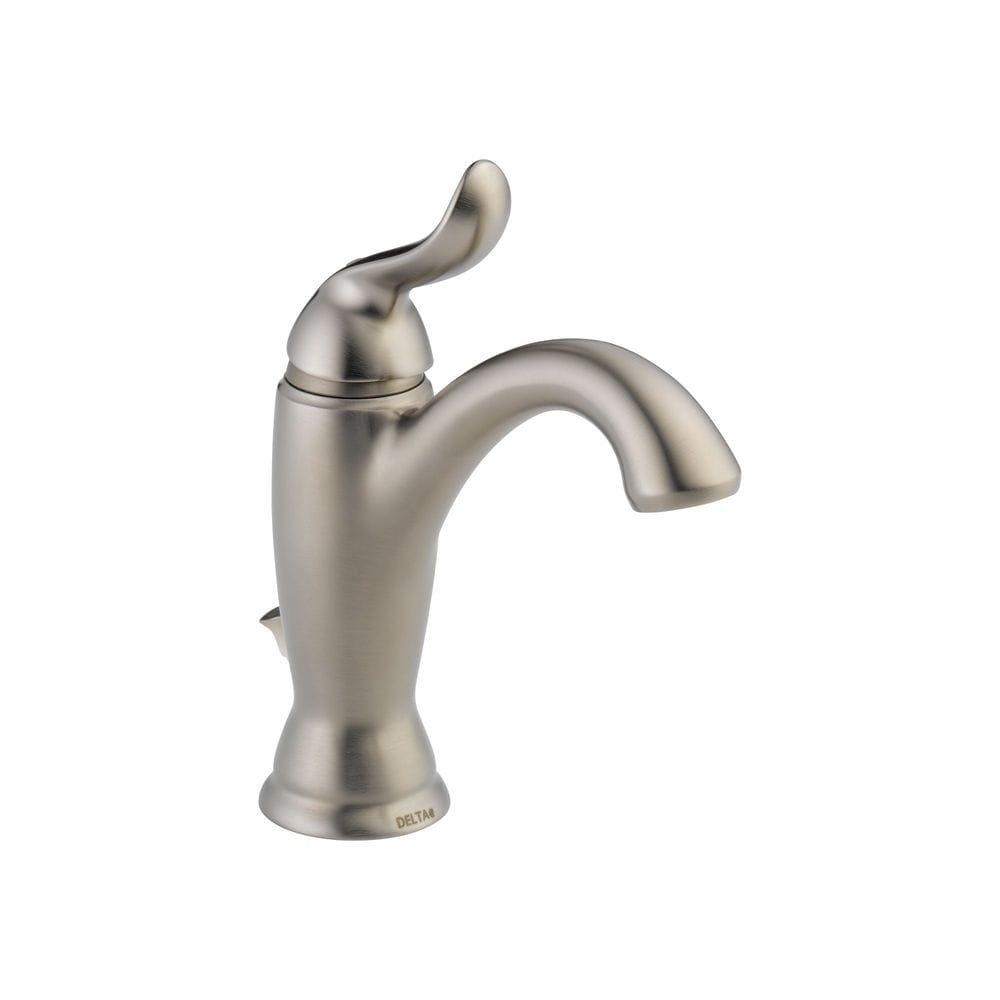 Delta linden single handle kitchen faucet in stainless