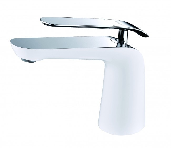 Condor / Lead-Free / Ceramic Cartridge / White and Chrome Golden Elite Bathroom Faucets 0