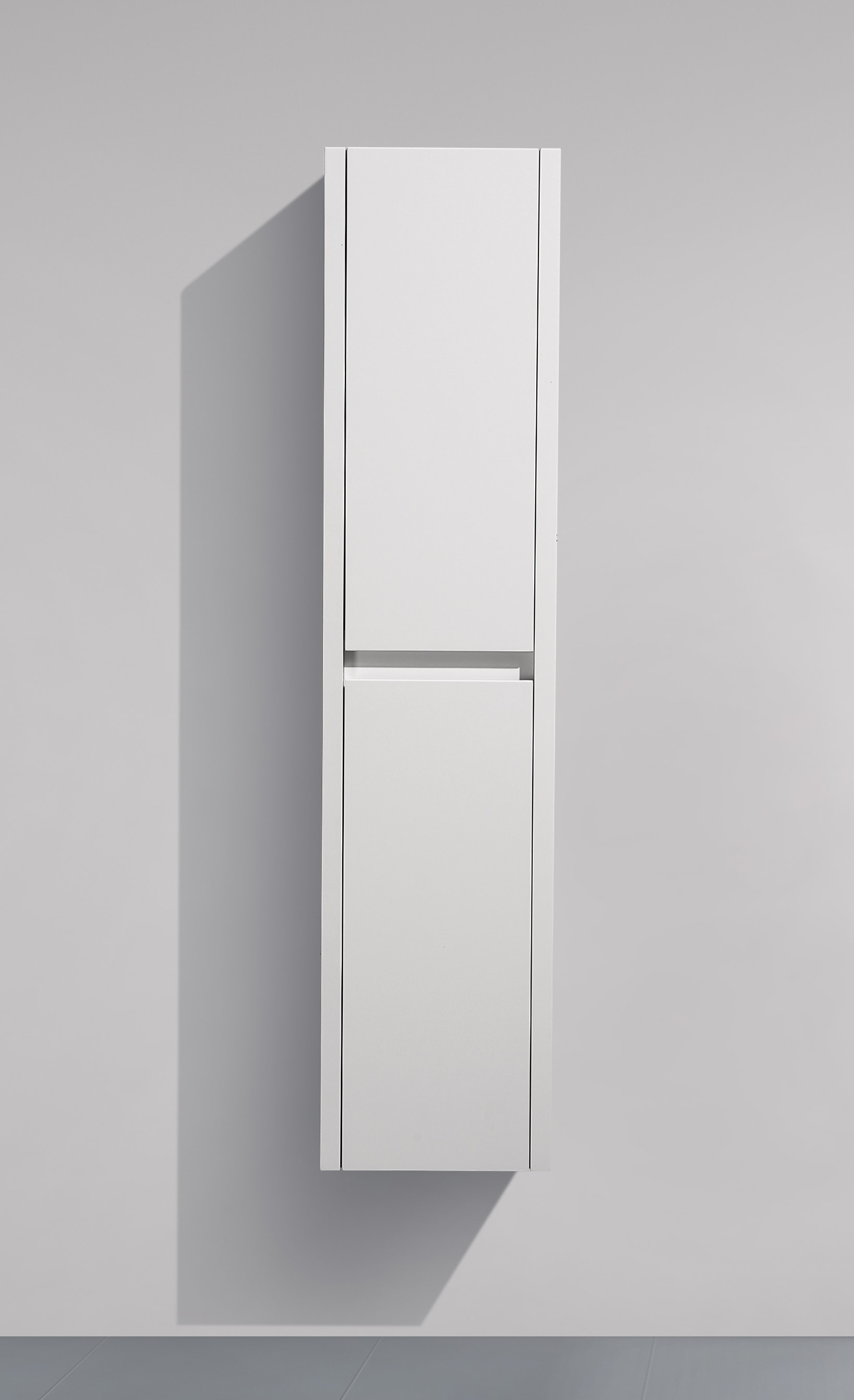 Modern / 15.75" x 13.8" x 70" / Wall-Hung / White / Soft-Closing / White Gloss Golden Elite Bathroom Side Cabinets - Labrador White Collection 0