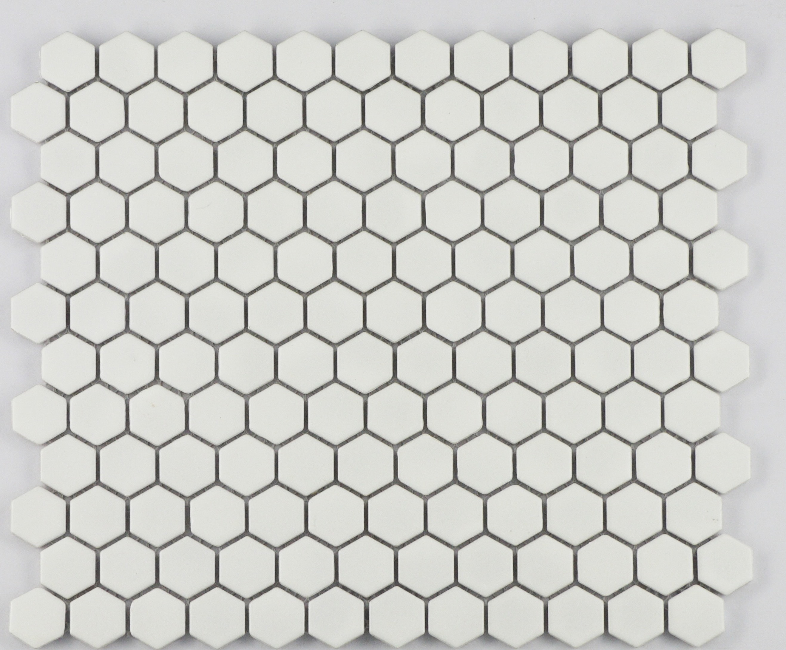 1" White Matte Hexagon / 1" / Matte Finish Porcelain Mosaic 1" Hexagon 0