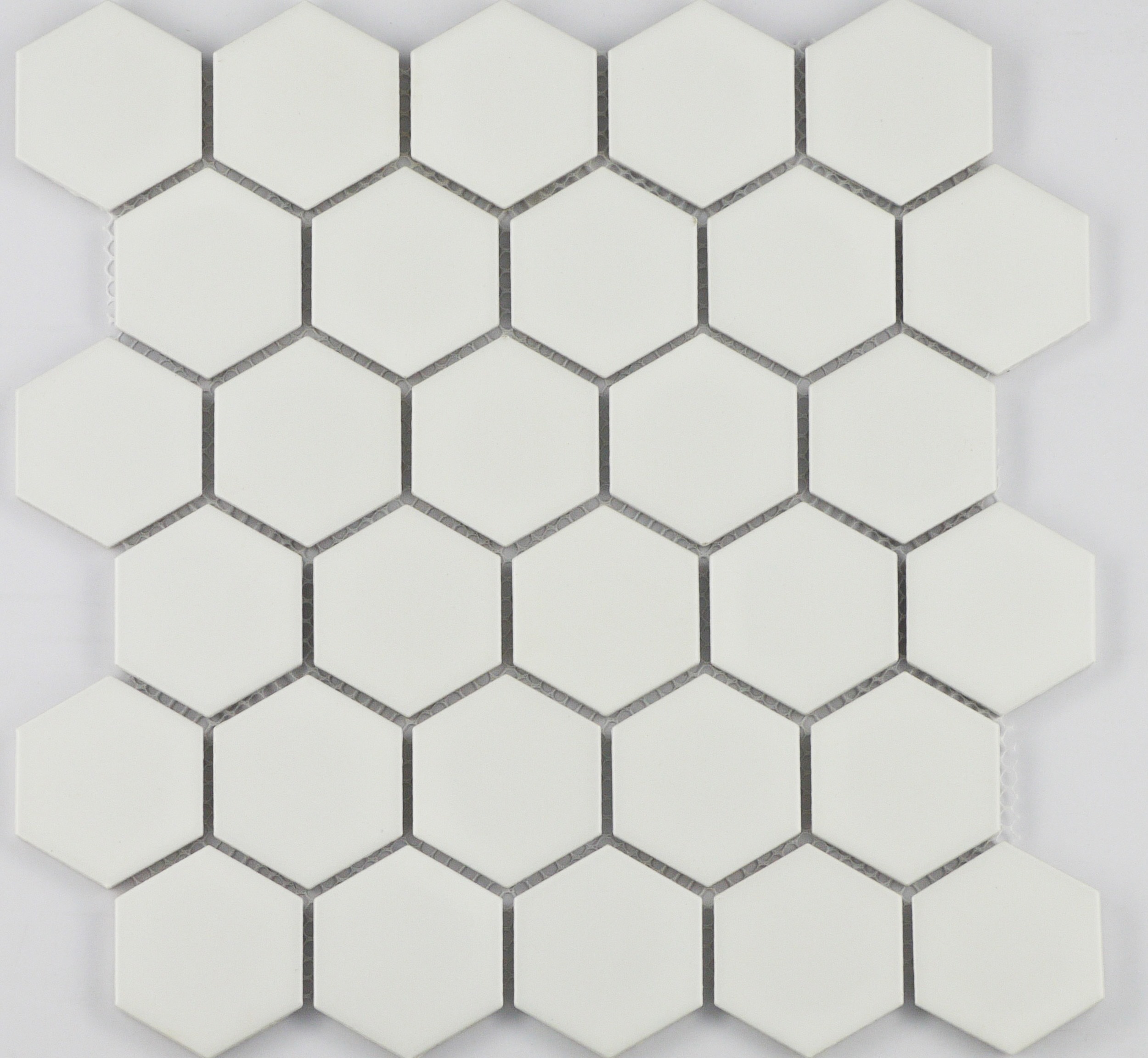 2" White Matte Hexagon / 2" / Matte Finish Porcelain Mosaic 2" Hexagon 0