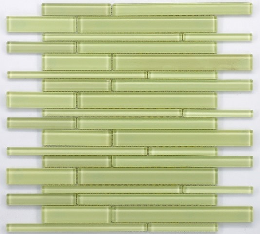 SEA GLASS BAR MOSAICS / 12.5" X13.5"X.25" / GLASS Random Bar Glass Mosaics 0