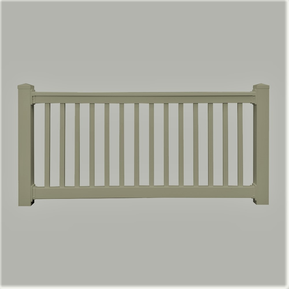 CLAY Sefton Straight Railing Kit: 42" Tall x 4' Wide / Commercial Grade / Heavy Duty / 42" Tall X 48" Wide Deck Railings 0