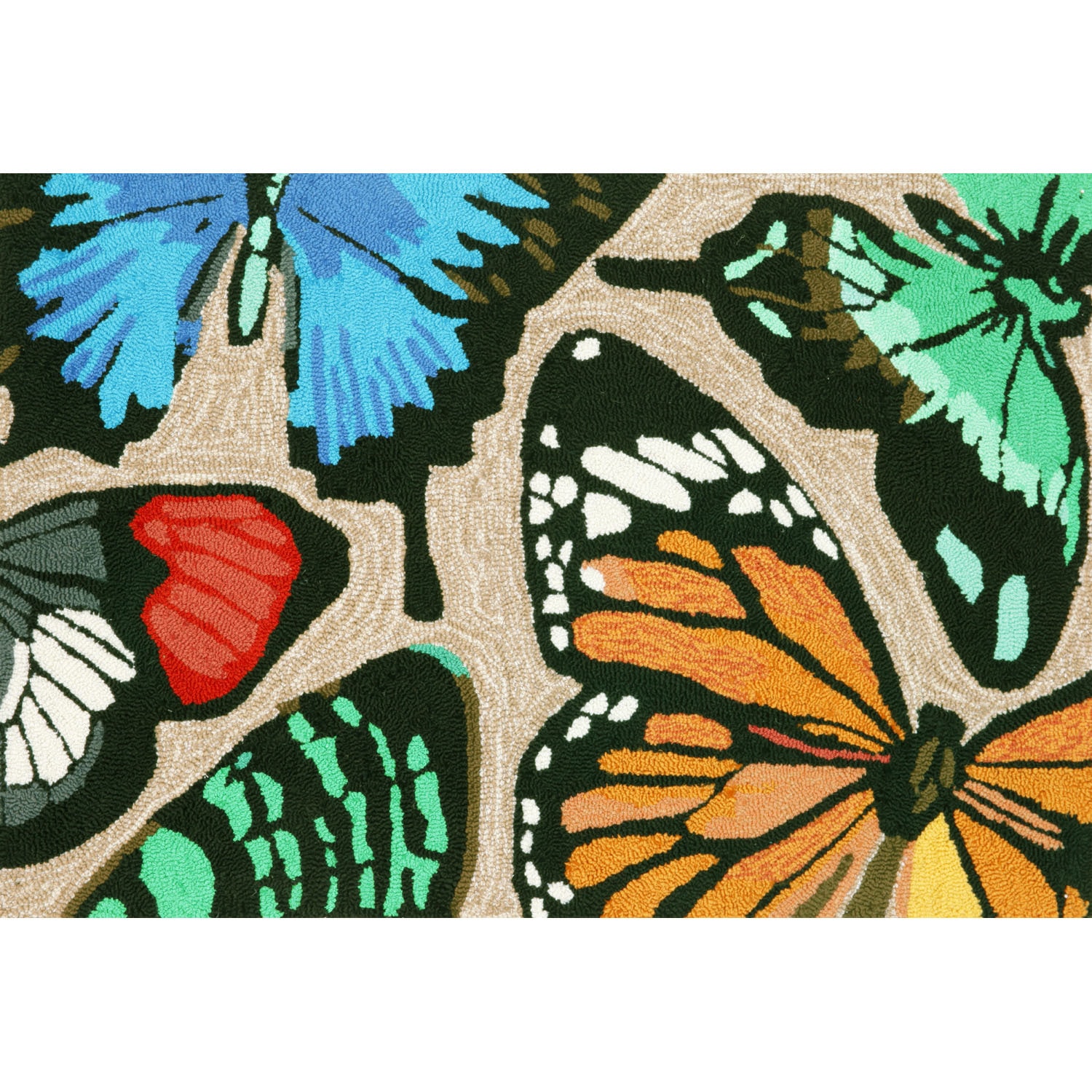 Butterfly Dance - Multi / 24"X36" Frontporch Collection 'Butterfly Dance' Indoor/Outdoor Rug 0
